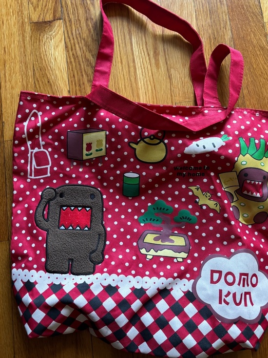 Domo Handbags - Domo Kun Red Graphic Tote Bag